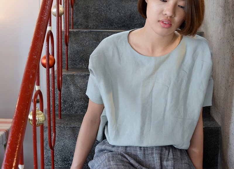 ◍ Tencel cotton blouse off rotator cuff ◍ color - Women's Tops - Cotton & Hemp Multicolor