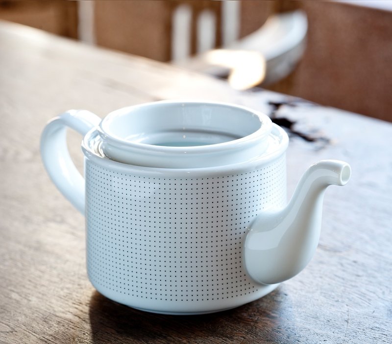 Play Essay Creative Tea Road (simple dot) - Teapots & Teacups - Porcelain White
