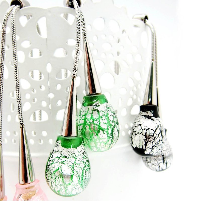 Diffuser Necklace Lover Double Beads 316 Stainless Steel Free Gift Wrap - สร้อยคอ - กระจกลาย หลากหลายสี