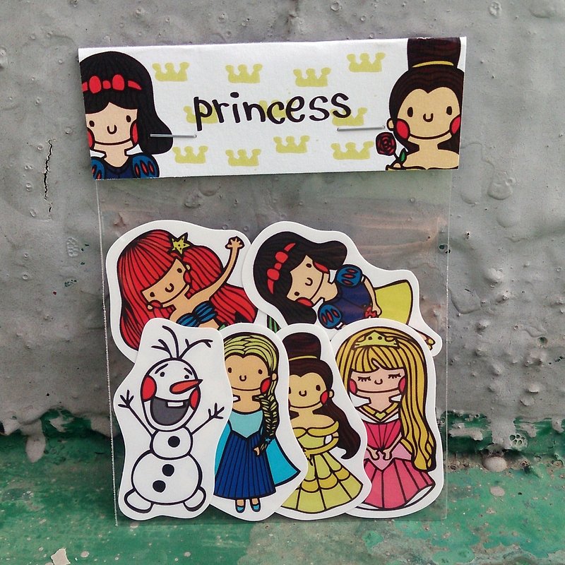 Princess sticker series set - สติกเกอร์ - กระดาษ หลากหลายสี