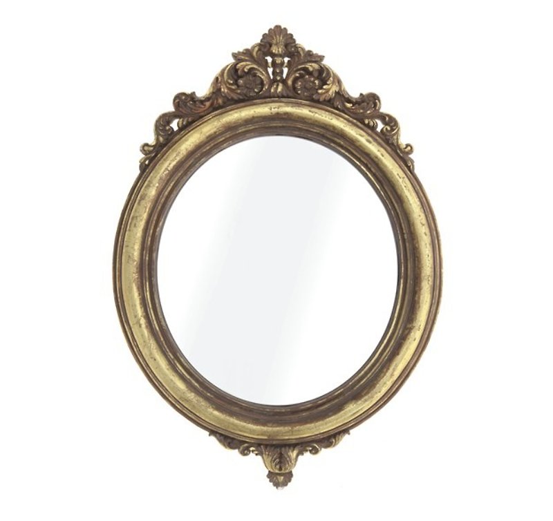 OOPSY Life-Classical Oval Mirror-RJB - Wall Décor - Glass Gold