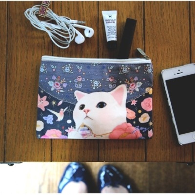 JETOY, Sweet Cat Cotton Cosmetic Bag_Heaven (J1512310) - กระเป๋าเครื่องสำอาง - ผ้าฝ้าย/ผ้าลินิน หลากหลายสี