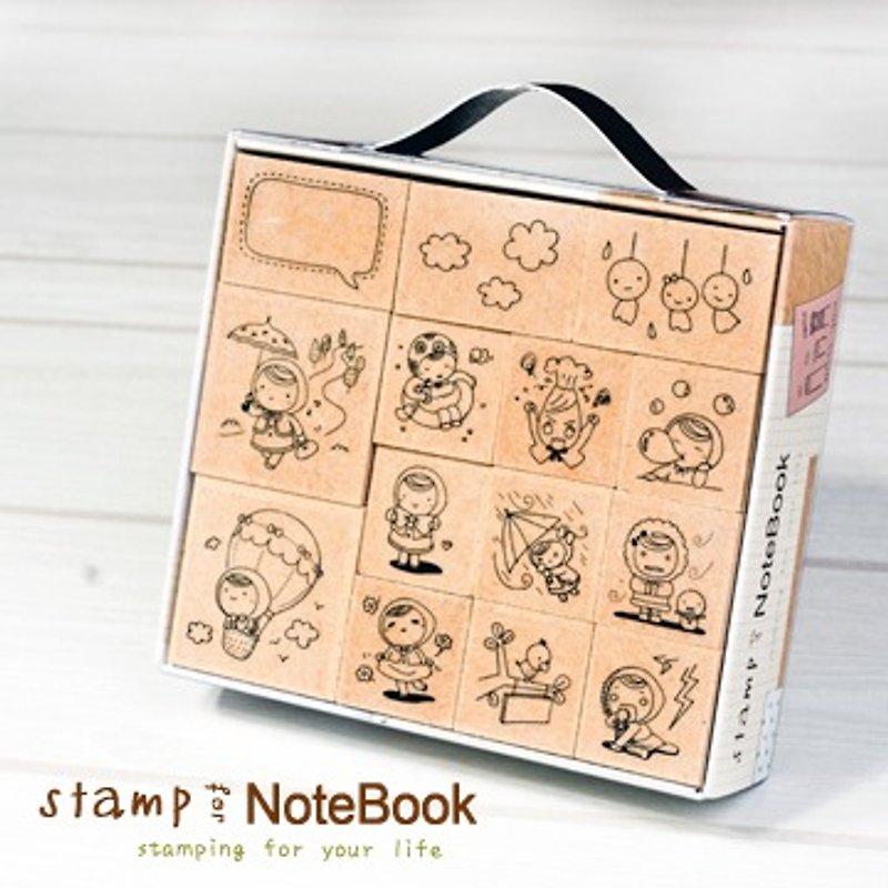 Handbook graffiti seal set-Little Red Riding Hood Mood Diary - Stamps & Stamp Pads - Other Materials 