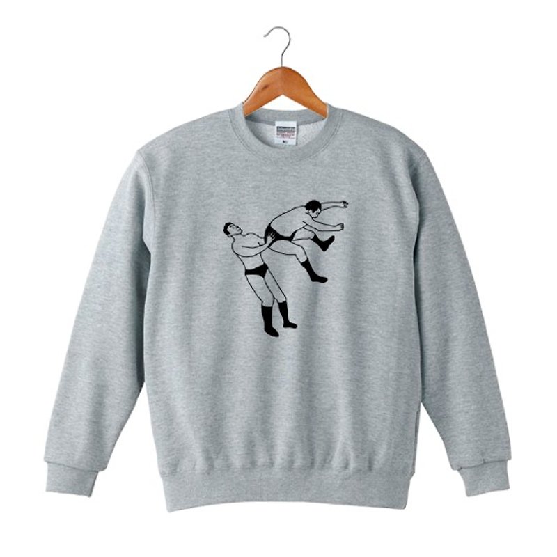 Hip attack sweatshirt - เสื้อฮู้ด - ผ้าฝ้าย/ผ้าลินิน สีเทา