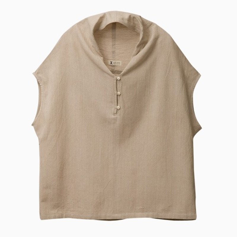 Earth tree fair trade- "2015 hand-woven cotton series" - hand-woven beige jacket - Women's Tops - Cotton & Hemp 