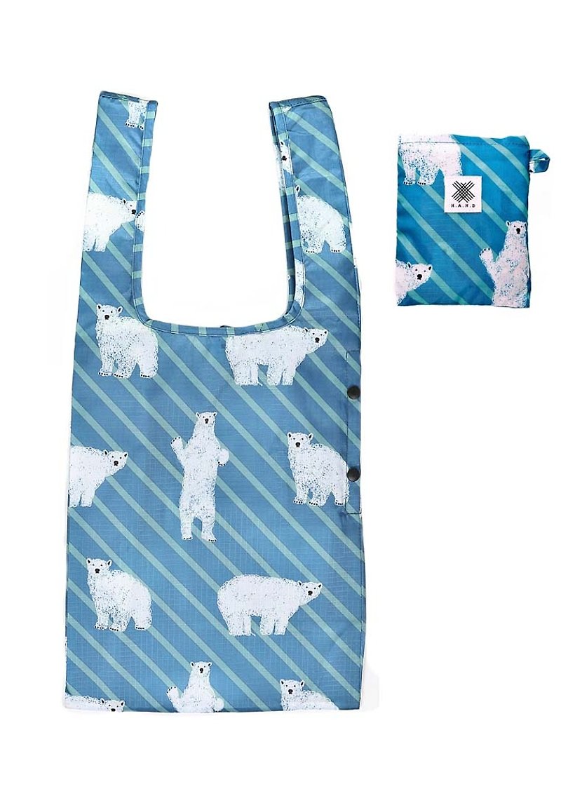 Shopper Bag- Polar bear - กระเป๋าแมสเซนเจอร์ - เส้นใยสังเคราะห์ สีน้ำเงิน
