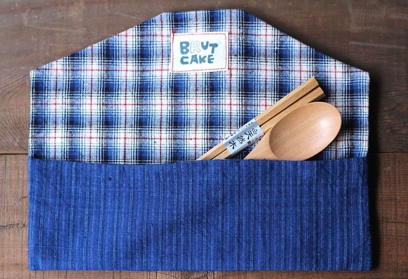 古布餐具袋 § 筆袋 - 筷子/筷子架 - 其他材質 藍色
