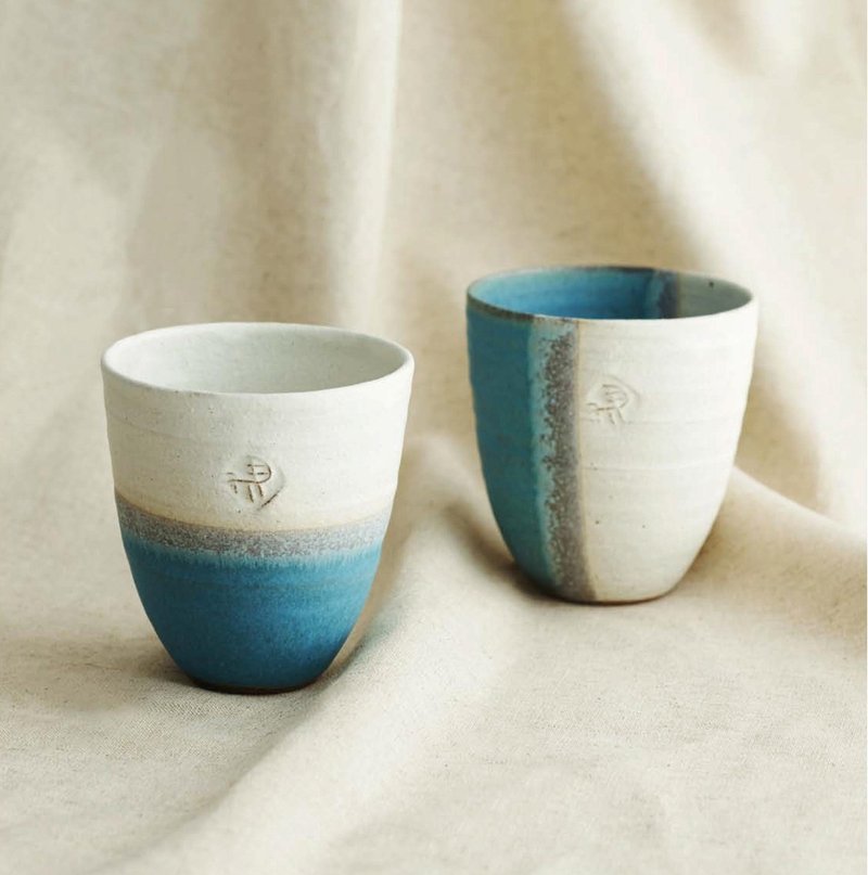 [In The Mood] Kyoto, Japan left no handicapping horse series cup 350ml double into the group - Mugs - Other Materials Blue