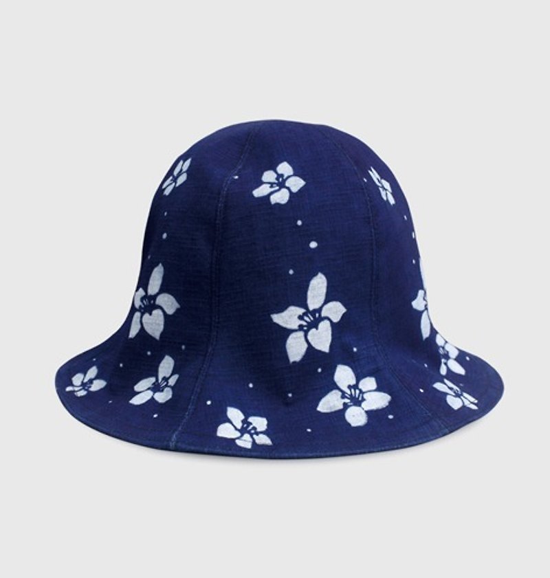 藍染帽 - 帽子 - 棉．麻 藍色