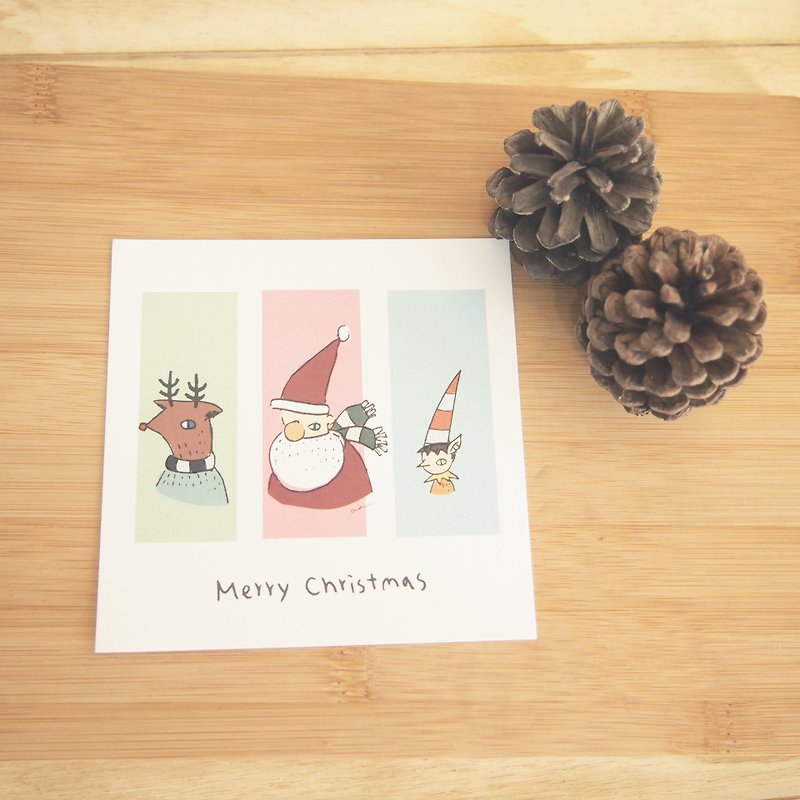 怠惰な老人とパートナー - クリスマス カード - カード・はがき - 紙 多色