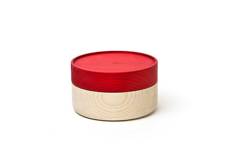 Hata Lacquerware Store Wooden Container HAKO S (Red) - เครื่องครัว - วัสดุอื่นๆ สีแดง