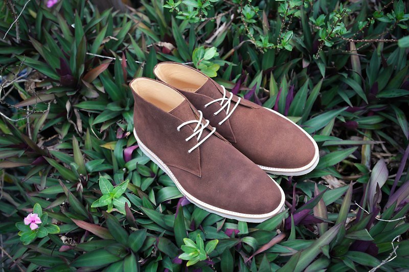Streetboys walking the streets-full leather handmade shoes-brownie - Men's Casual Shoes - Genuine Leather Brown