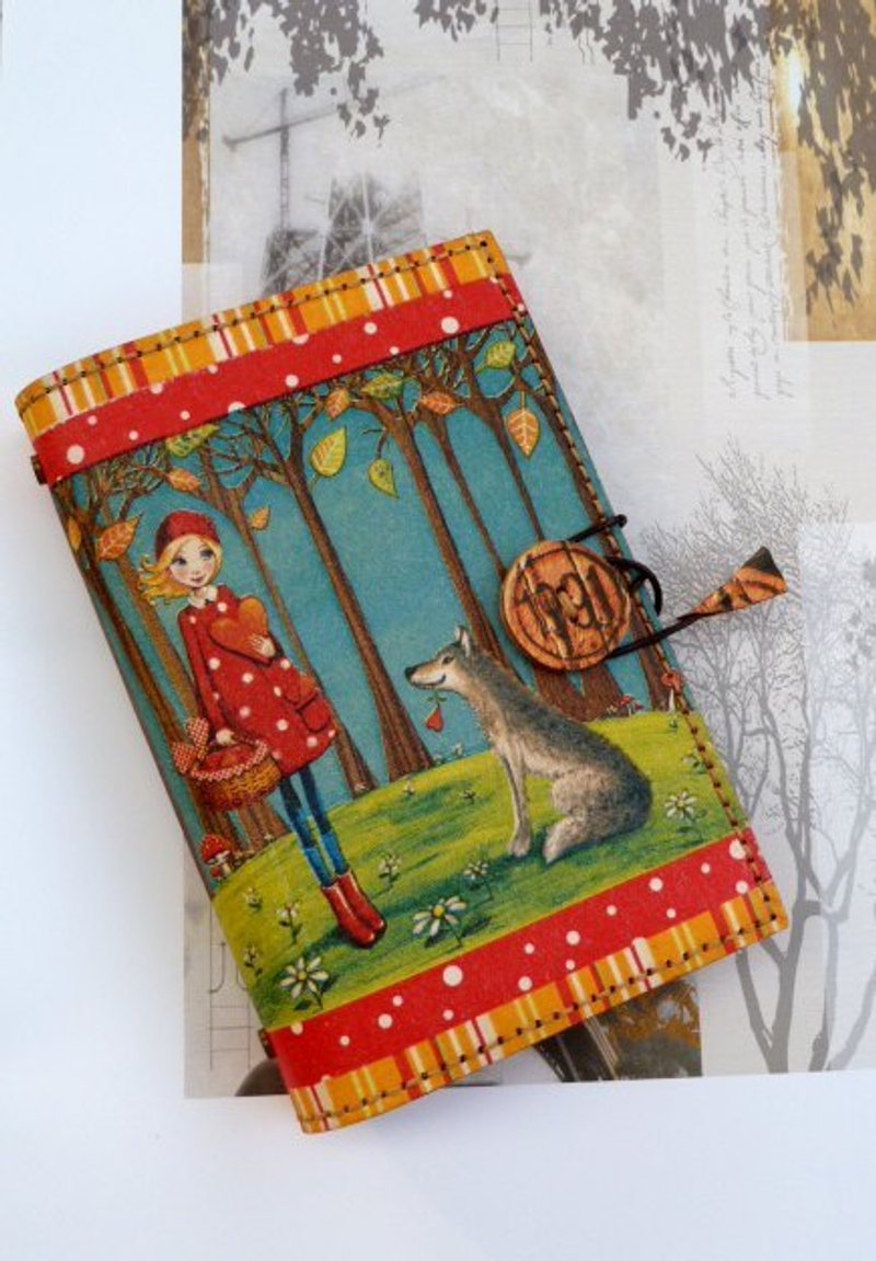 Little Red Riding Hood Detachable Leather Binder Organizer / Notebook / PDA - สมุดบันทึก/สมุดปฏิทิน - หนังแท้ 