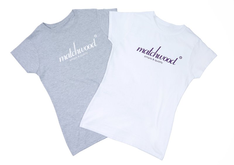 火柴木設計 Matchwood 2015限量紀念經典LogoTee 美規高舒適滾筒短T 100% 純棉 女版白色XS號 - T 恤 - 棉．麻 白色