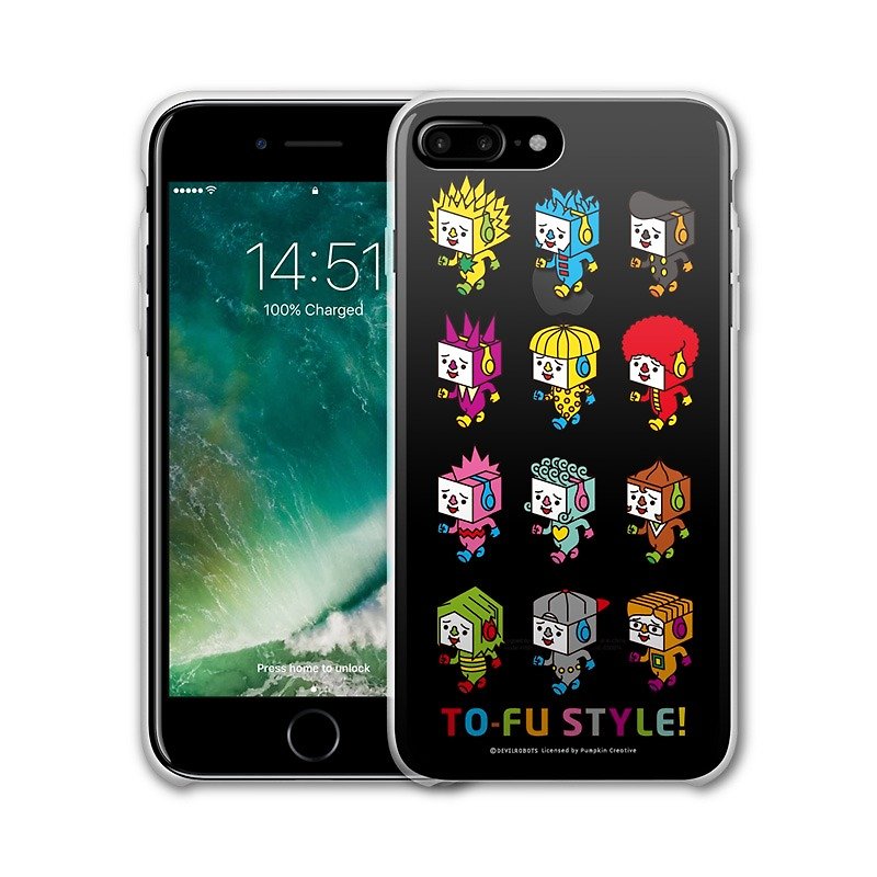 AppleWork iPhone 6/7/8 Plus Original Protective Case - Parent-child Tofu PSIP-327 - Phone Cases - Plastic Multicolor