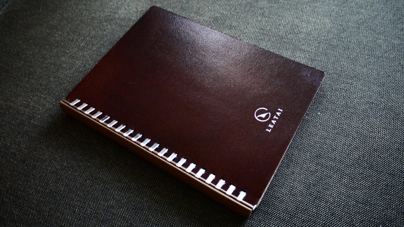 Leataiレザールーズリーフフォルダ竹エキス - ノート・手帳 - 革 ブラウン