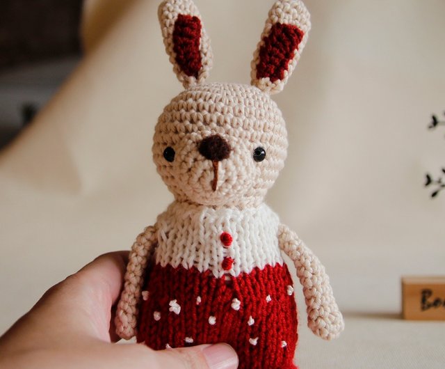 Amigurimi Rabbit in a Red offers Dress