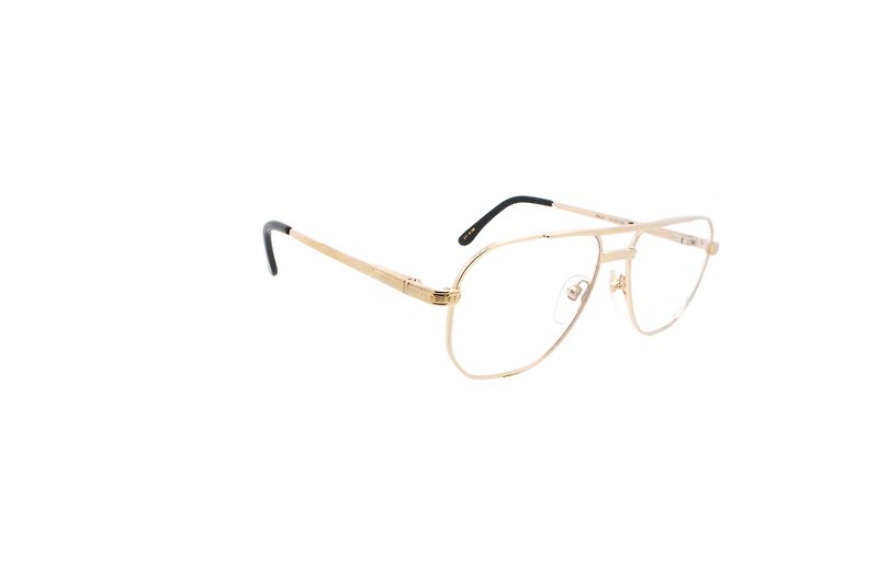 無地・度付きレンズが購入できます Solex SY-530 COL.01 1990年代香港製アンティークメガネ - 眼鏡・フレーム - 金属 ゴールド