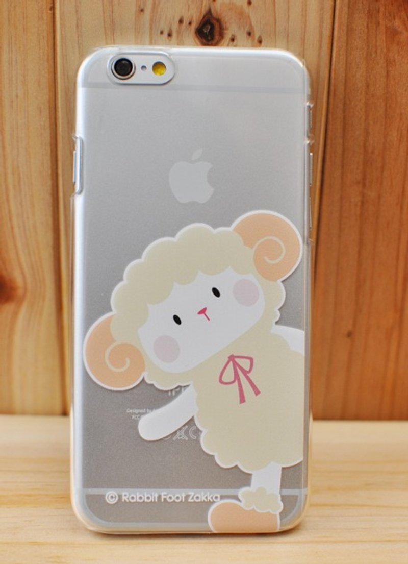 日本製 限量iPhone6 HABBI兔羊咩咩寶寶圖案 透明手機保護殼☆出清優惠中 - 手機殼/手機套 - 塑膠 黃色