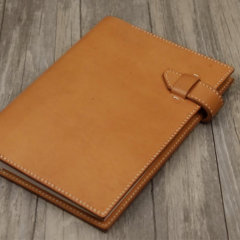 Hand vegetable-tanned cowhide leather notebook - Other - Genuine Leather Brown