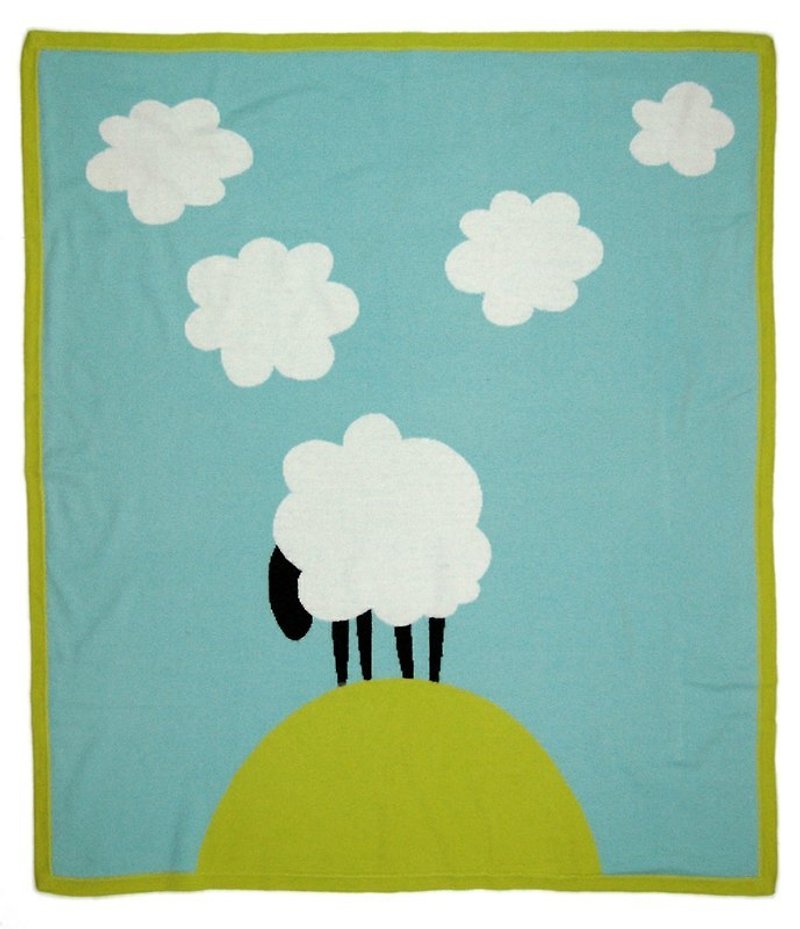 山丘上的小睡羊嬰兒毯｜單面毯子 - 床包/寢具 - 其他材質 