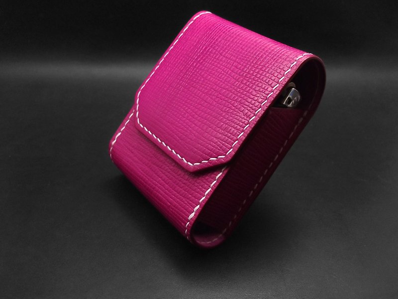 APEE leather handmade ~ cigarettes ~ cross pattern ~ pink - อื่นๆ - หนังแท้ 