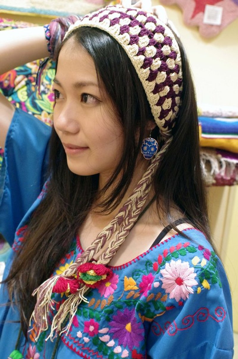 Saibaba Ethnique // 民族風編織髮帶 - เครื่องประดับผม - วัสดุอื่นๆ หลากหลายสี