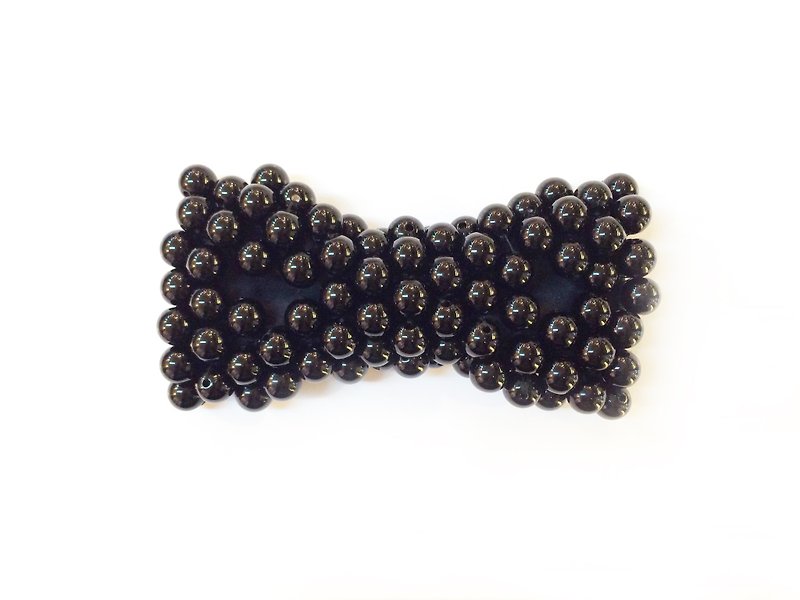 Black Pearl bow tie Bowtie - เนคไท/ที่หนีบเนคไท - วัสดุอื่นๆ สีดำ