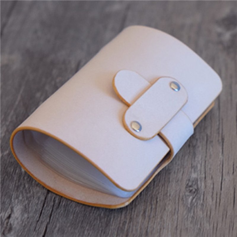 Handmade vegetable tanned cow pickup package - Other - Genuine Leather White