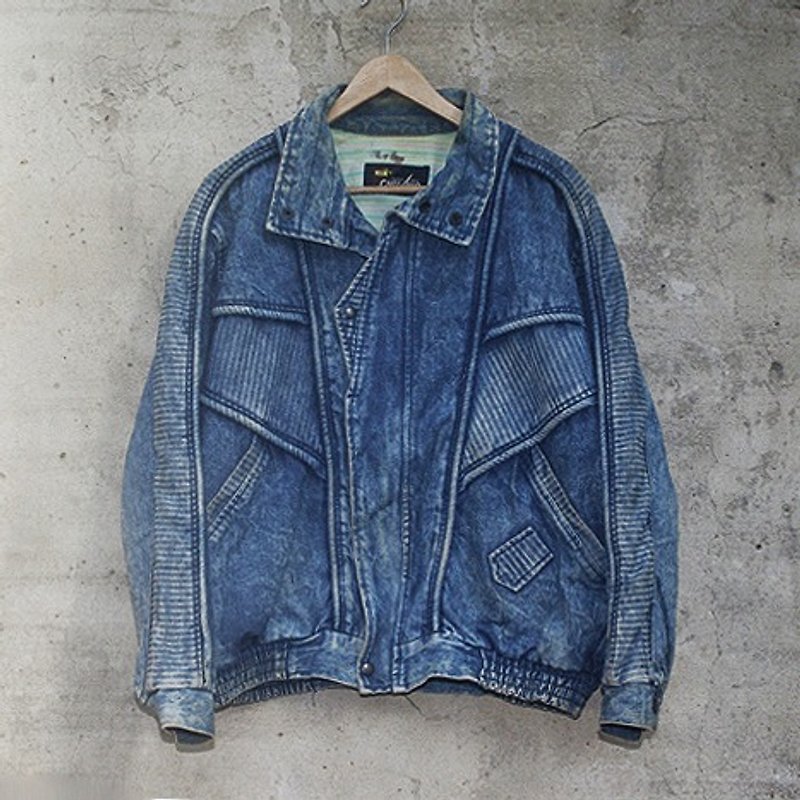 Vintage snowflake denim jacket A14 - Men's Coats & Jackets - Other Materials Blue