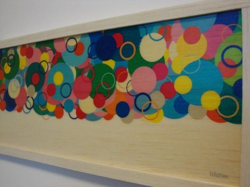 colourful circle - 牆貼/牆身裝飾 - 木頭 多色