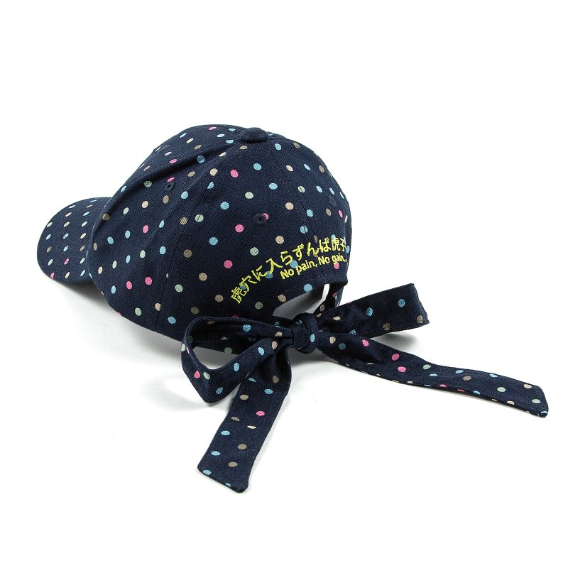 【Quote hat】蝴蝶帽 :: 日本水玉點點(藍底彩點) :: - 帽子 - 其他材質 藍色
