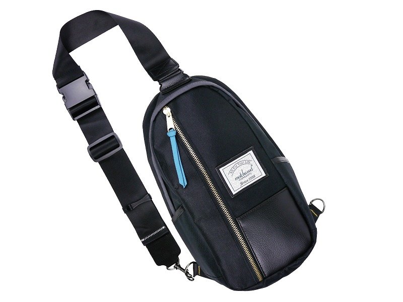 Textured Leather Small Bag Hunter Shoulder Bag Leather One Shoulder Backpack Gift - กระเป๋าแมสเซนเจอร์ - วัสดุกันนำ้ สีดำ