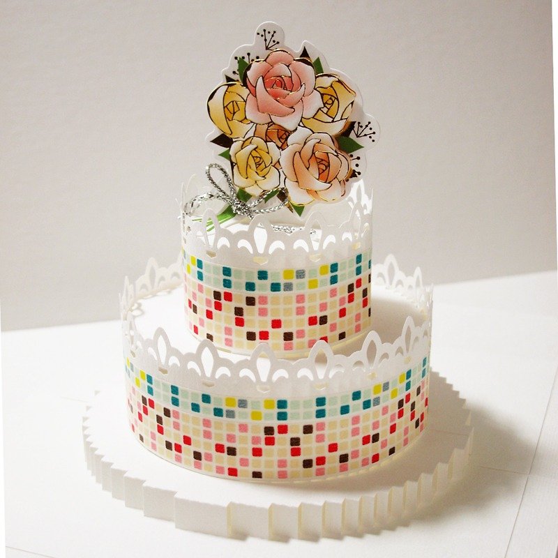 Three-dimensional paper sculptures Cake Card - Marseille image - limited edition - Cards & Postcards - Paper Multicolor