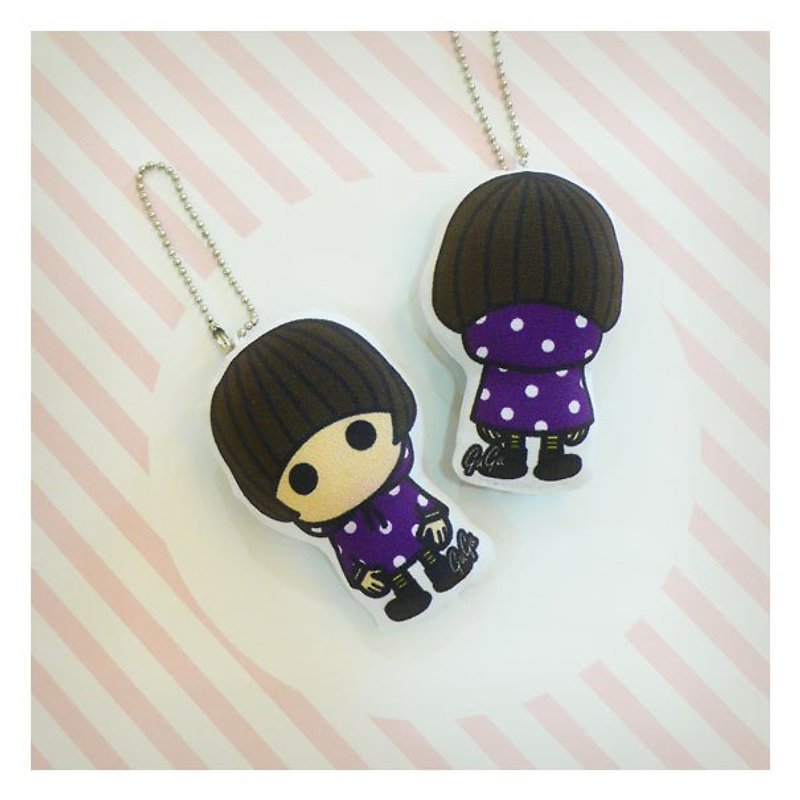 Sided baby ◐ friends Charm ((momo)) ☌ little purple cloak - Charms - Other Materials Purple