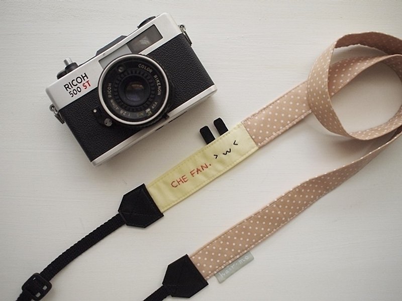 hairmo. V-eye rabbit double-hanging camera strap leather set-4 meters + yellow (normal) - Camera Straps & Stands - Other Materials Gold