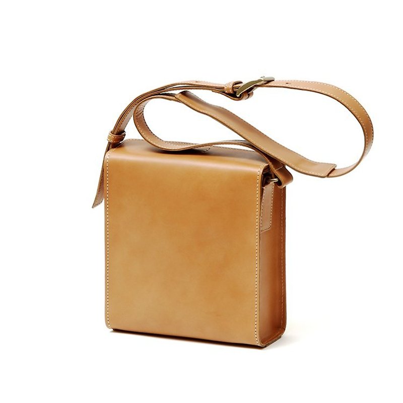 Italian Miro leather shoulder bag/hand-made custom - Messenger Bags & Sling Bags - Genuine Leather Gold