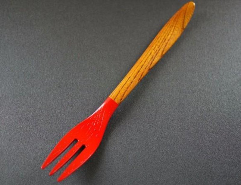 漆咖哩叉子　叉子紅色 - 餐具/刀叉湯匙 - 木頭 紅色