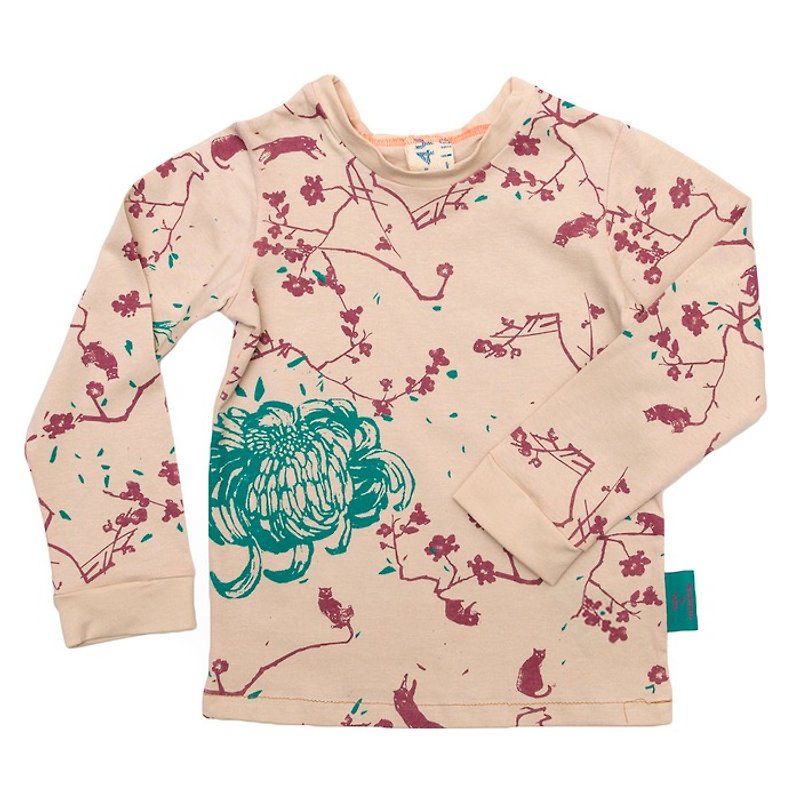 2015 spring and summer miszkomaszko CHERRIES long-sleeved top - Other - Cotton & Hemp Pink