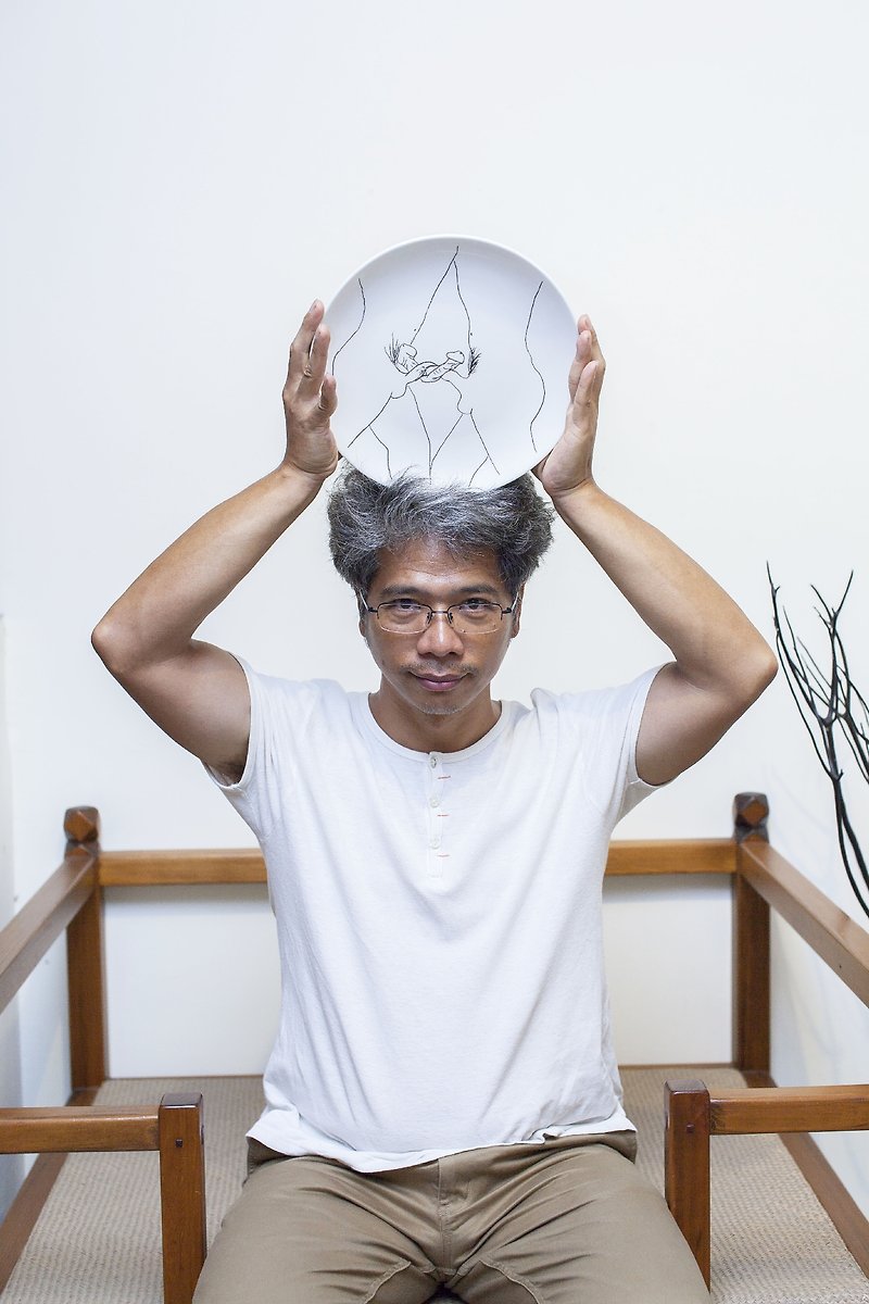 Hou Junming / Make a Friend-Mandala Disc (Limited 250 Edition) - จานและถาด - วัสดุอื่นๆ ขาว