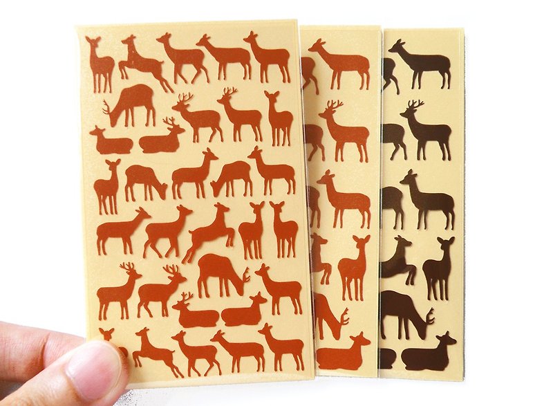 Deer Stickers - Stickers - Waterproof Material Brown
