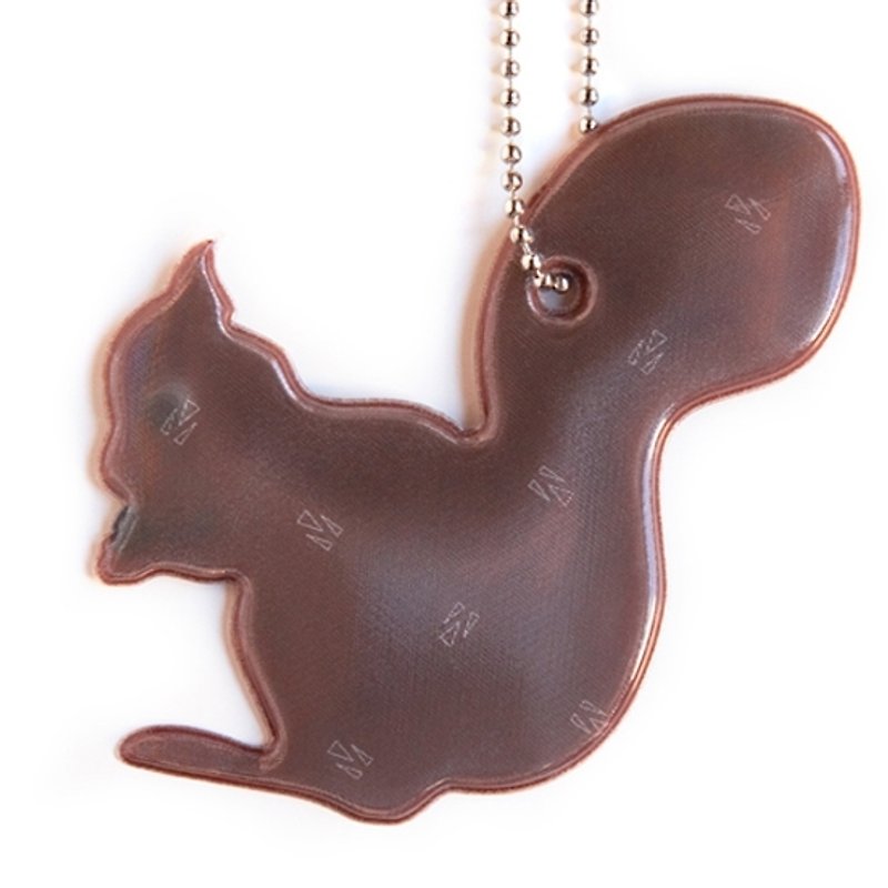 Luminous squirrel Swedish patent safety reflective strap - Charms - Plastic Brown