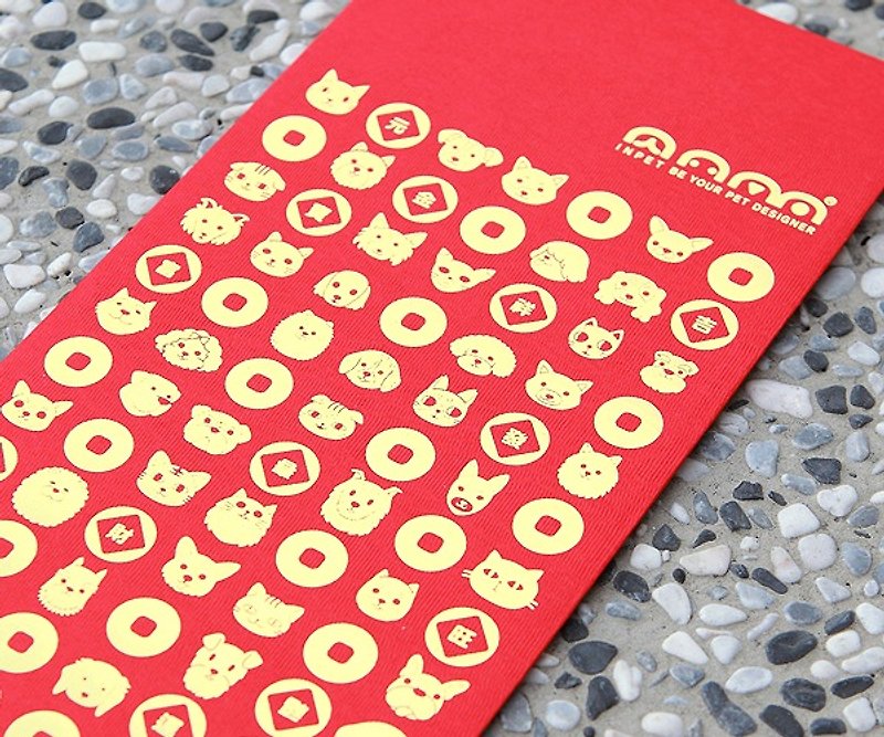 INPET 完全版 ホットスタンプ、質感、キュート～赤い封筒バッグ - ご祝儀袋・ポチ袋 - 紙 レッド