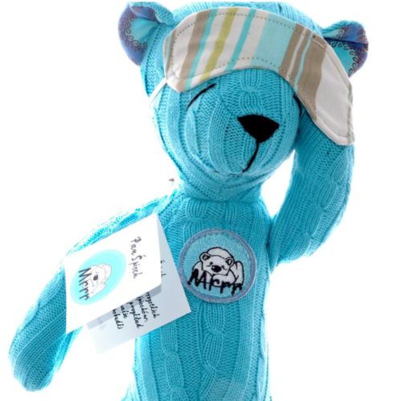 【歐洲手工製】波斯卡泰迪 Boska's Teddies 典藏Readymade系列 - Mr. Sleepyhead - 公仔/玩偶 - 棉．麻 藍色