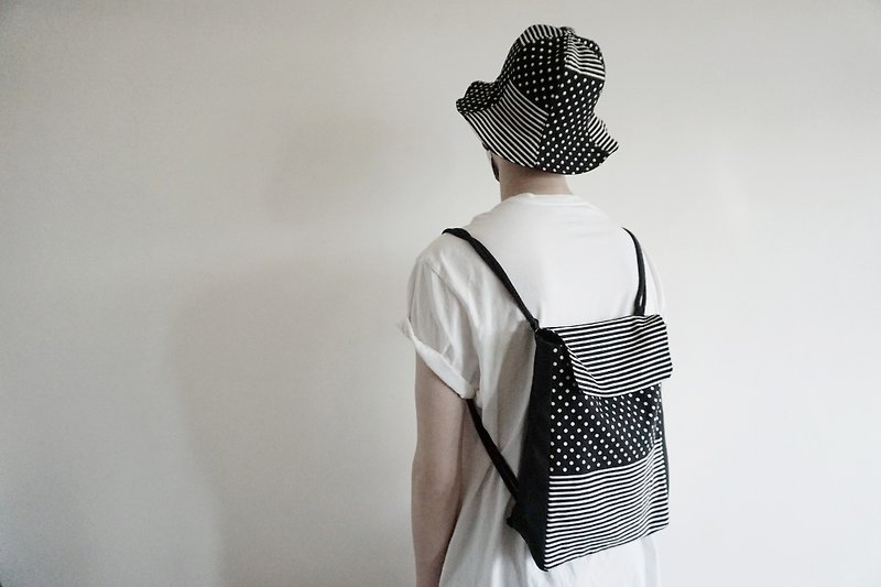 White & amp; Black - Bag Series - 2/1 Backpack !! - Backpacks - Other Materials Black