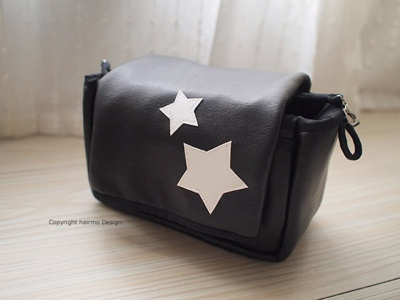 hairmo. Star leather camera bag hand section - black (monocular / category monocular) - กระเป๋ากล้อง - หนังแท้ สีดำ