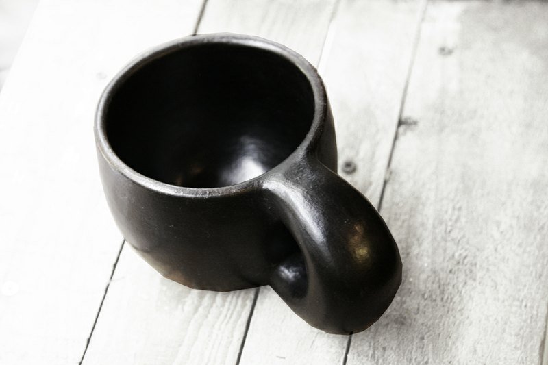 Black Fat mug 肥馬克 黑色 - แก้วมัค/แก้วกาแฟ - วัสดุอื่นๆ สีดำ