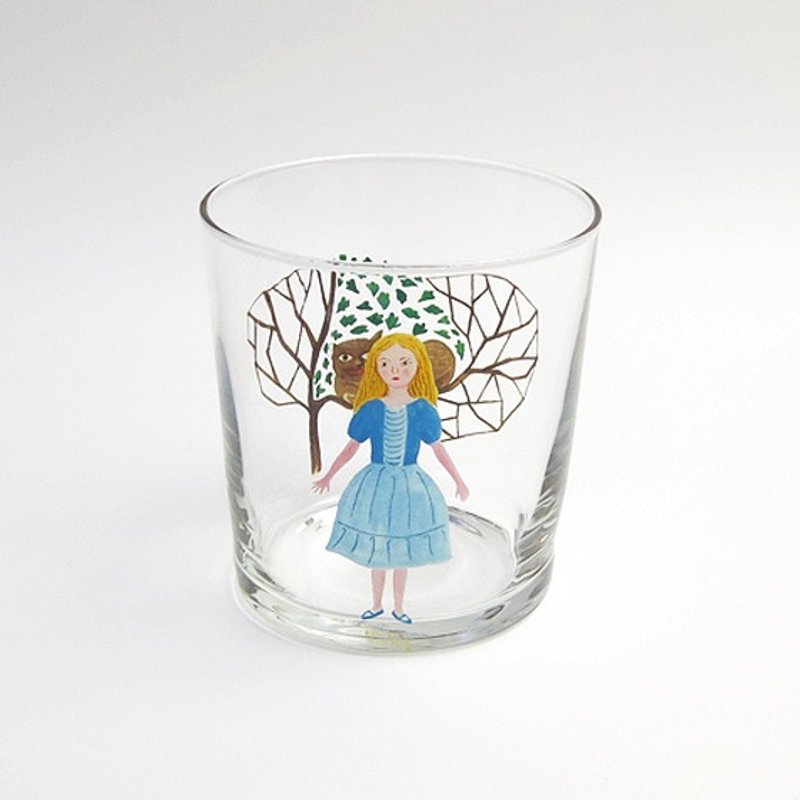 370cc [MSA does not think of the territory of Alice] meet the cat D-Bros do not think of the country の ア リ ス glass carved glass lettering GLASS Method of drinking fairy tale "Alice in Wonderland Cat" - Bar Glasses & Drinkware - Glass Blue