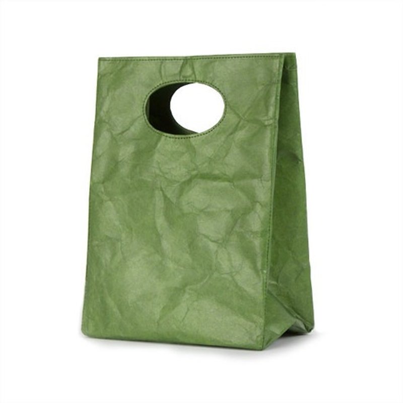 [Tyvek patent paper fiber] hand graffiti waterproof dual-use bag - olive green - อื่นๆ - กระดาษ สีเขียว