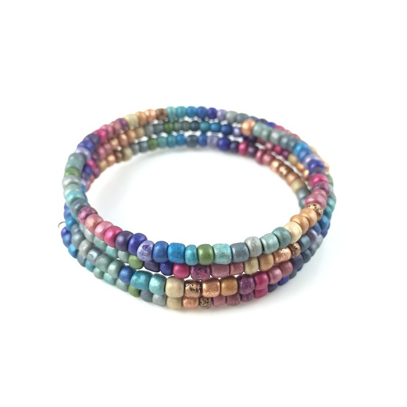 "Ethnic Wind Ring Bracelet-Rainbow Gold Series" - Bracelets - Other Materials Multicolor